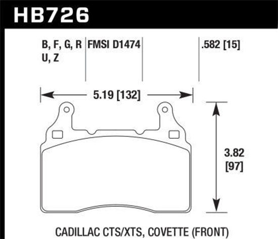 Picture of Hawk C7 Front HPS Brake Pads