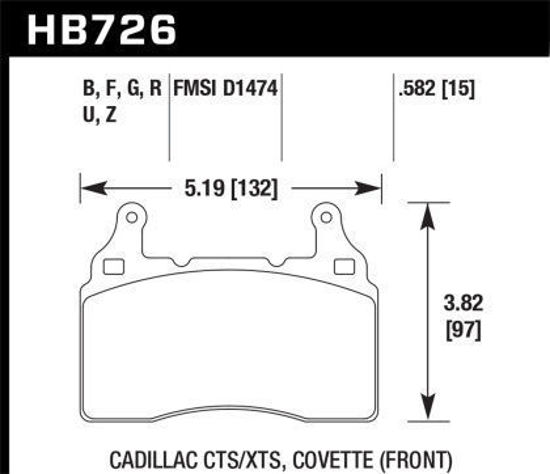 Picture of Hawk C7 Front HPS 5.0 Brake Pads