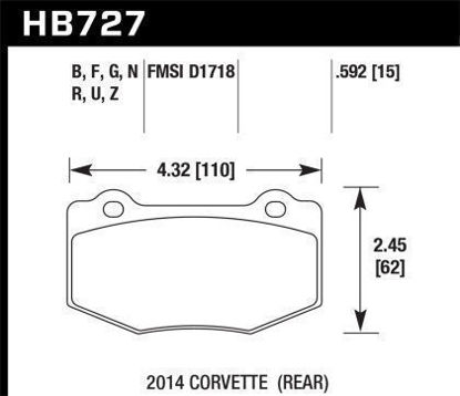 Picture of Hawk C7 Rear Ceramic  Brake Pads