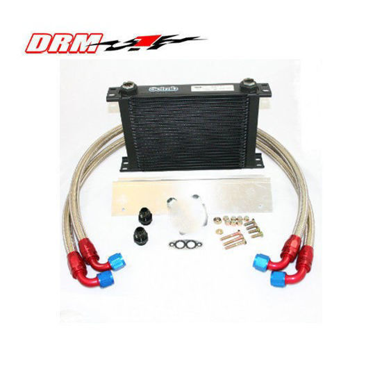 DRM C5 Corvette race engine oil cooler kit with Setrab 625 core and pre-made lines